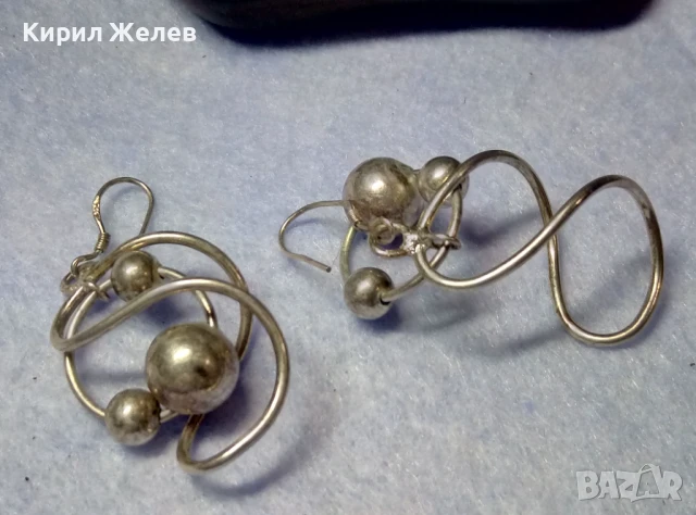 ШАРМАНТНИ СРЕБЪРНИ ОБЕЦИ СРЕБРО 925 ХУДОЖЕСТВЕНА ДИЗАЙНЕРСКА РЪЧНА АРТ ИЗРАБОТКА 48787, снимка 4 - Обеци - 50489474