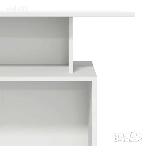 vidaXL Рецепционно бюро, бяло, 100x40x104 см, инженерно дърво, снимка 8 - Бюра - 56148286