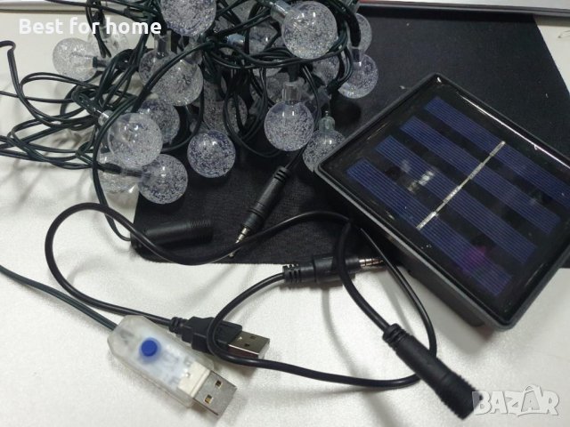 OMERIL Светлинна верига с 50 светодиода цветна, снимка 2 - Соларни лампи - 40137898