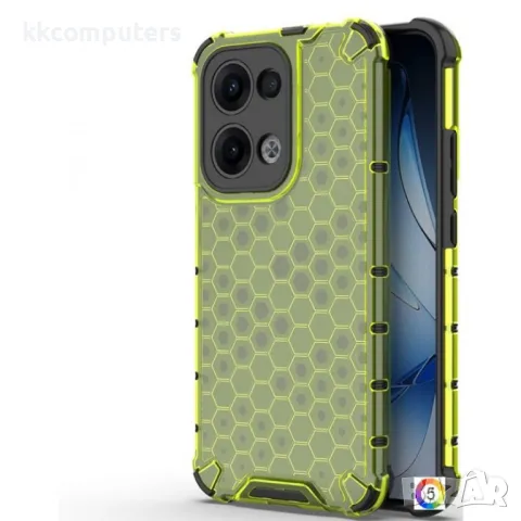 Oppo Reno13 Pro Силиконов Калъф Honeycomb TPU и Протектор, снимка 5 - Калъфи, кейсове - 49828197