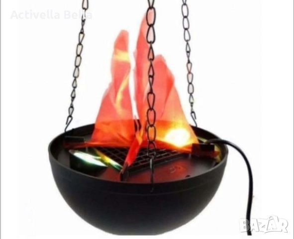 Декоративна окачена електрическа камина с реалистичен LED пламък, снимка 3 - Декорация за дома - 52545844