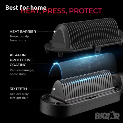 TYMO Ring Plus йонна четка за изправяне на коса, снимка 3 - Преси за коса - 48847871