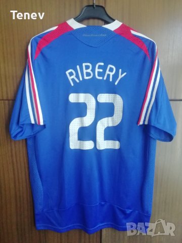 France Ribery #22 Adidas оригинална тениска фланелка Франция Рибери 2007/2008 XXL 2XL, снимка 1 - Тениски - 42300400