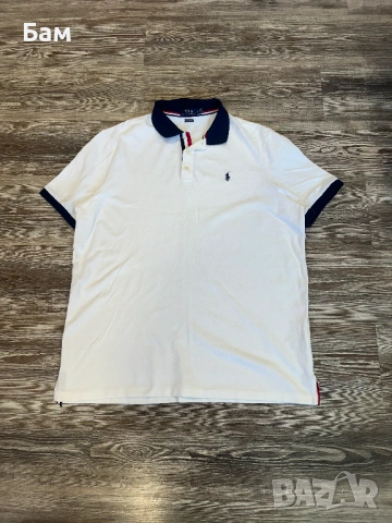 Оригинална мъжка тениска с яка Polo Ralph Lauren размер ХЛ, снимка 2 - Тениски - 53785750