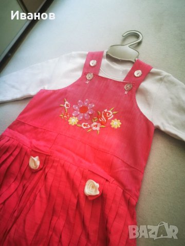 Нова детска рокличка с блузка, снимка 3 - Бебешки рокли - 41589502