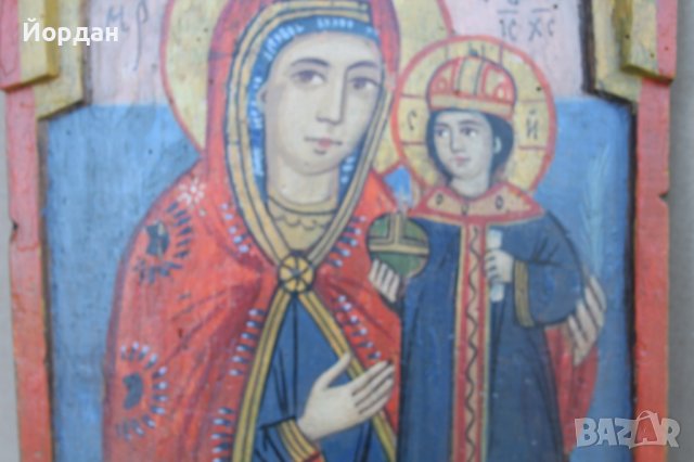 Стара българска икона ''Триптих'', снимка 4 - Колекции - 42154645