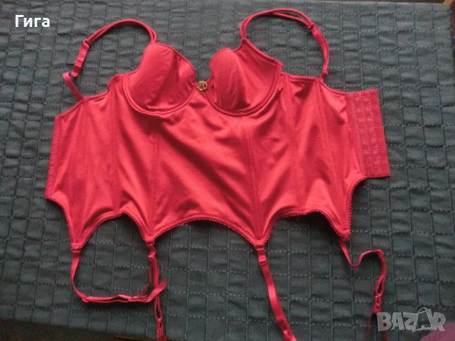 червено боди/жартиер 70С, снимка 2 - Бельо - 41744016