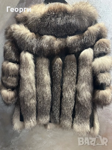 Палто, естествен косъм в л и хл , снимка 2 - Палта, манта - 53803374