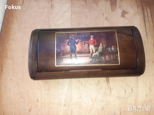 Уникална стара аристократична кутия цигари табакера махагон, снимка 2 - Антикварни и старинни предмети - 53270260