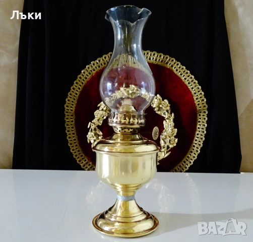 Бронзова газена лампа,перфектна. , снимка 3 - Антикварни и старинни предмети - 52405970