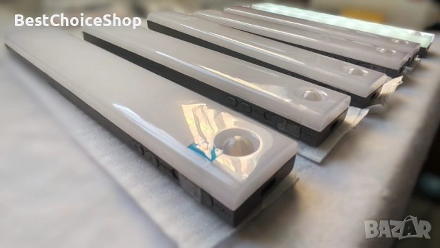 6 бр. LED осветление под шкаф със зарядна станция – 1600 mAh, 23см , снимка 3 - Лед осветление - 53663932