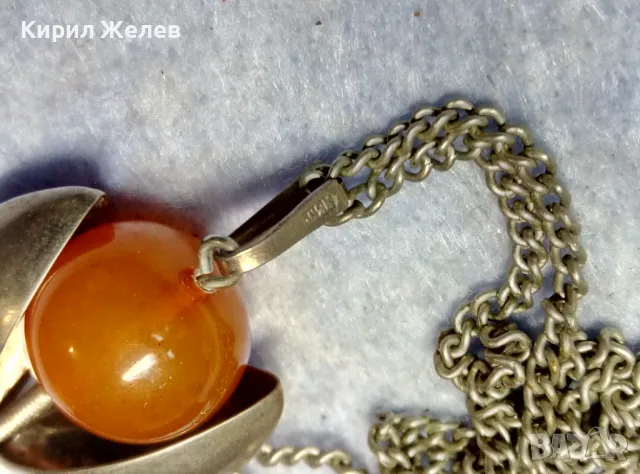 СТАРО РУСКО МЕЛХИОРЕНО КОЛИЕ с КЕХЛИБАРЕН МЕЛХИОРЕН МЕДАЛЬОН СССР НАТУРАЛЕН БАЛТИЙСКИ КЕХЛИБАР 50206, снимка 12 - Антикварни и старинни предмети - 49916979