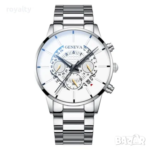 Елегантен стоманен мъжки часовник с метална каишка., снимка 11 - Мъжки - 49732796