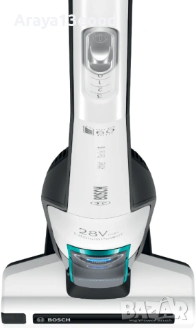 Безжична прахосмукачка Bosch BCH86HYG1 Athlet Series 6 ProHygienic 28 V с LED дисплей, бяла, снимка 9 - Прахосмукачки - 53782573