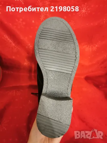 НОВИ черни боти от естествен набук номер 36, снимка 7 - Дамски боти - 47884599