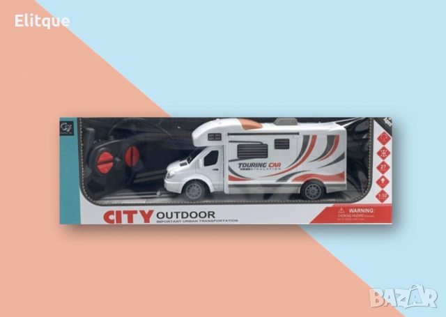 Туристическа кола-бус с дистанционно управление – Кемпер 1:32 RC, снимка 2 - Коли, камиони, мотори, писти - 52745158