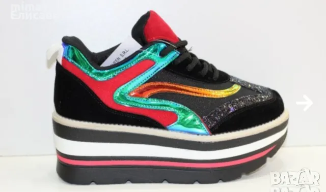 Дамски модерни кецове на платформа , снимка 1