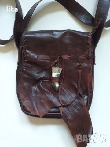 Кожена чанта ръчна изработка, снимка 2 - Чанти - 35764878