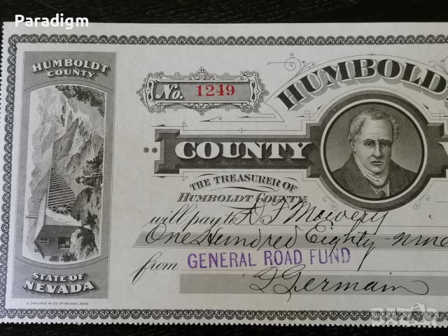 Humboldt варант - щата Невада (130 долара) | 1921г., снимка 2 - Други ценни предмети - 36166734