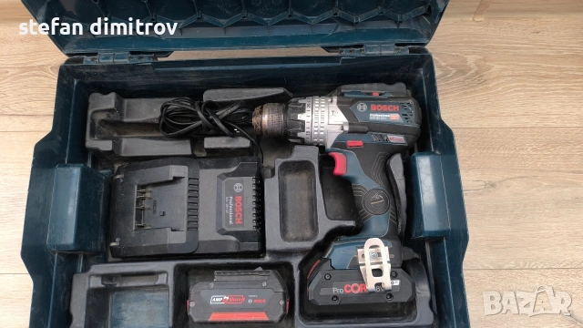 Bosch акумулаторен ударно-пробивен винтоверт gsb 18v-110 плюс 2 батерий 4Ah и зарядно 