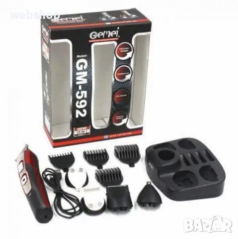 МАШИНКА ЗА ПОДСТРИГВАНЕ GEMEI GM-592, 10 В 1, МНОГОФУНКЦИОНАЛНА, снимка 1