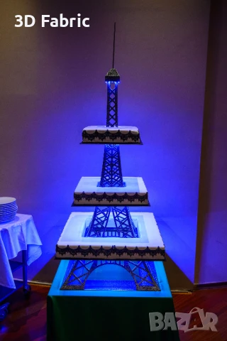 Уникална стойка за сватбена торта "Айфелова Кула", снимка 4 - Декорация - 51145580