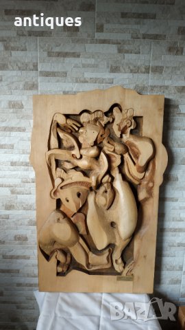 Голяма дърворезба - "Изкушение" - 98/63 - Пламен Атанасов - 2011г., снимка 6 - Пана - 33868134
