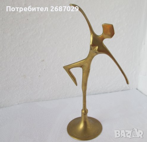 Балерина - метал месинг бронз фигура статуетка, пластика, снимка 2 - Статуетки - 39490028