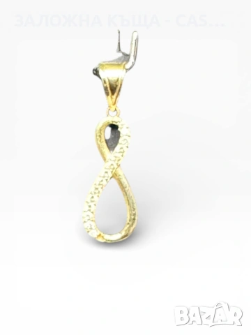 Златна висулка безкрайност 14K – 0.9 гр. | GOLD | ZLATO, снимка 2 - Колиета, медальони, синджири - 53719209