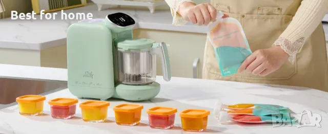 Уред за приготвяне на бебешка храна, 5 в 1 от Chefhandy, снимка 17 - Прибори, съдове, шишета и биберони - 48949474