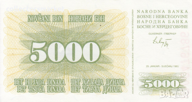 5000 динара 1993, Босна и Херцеговина