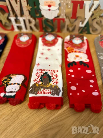 Коледни чорапи 1 чифт, снимка 10 - Дамски чорапи - 51410569