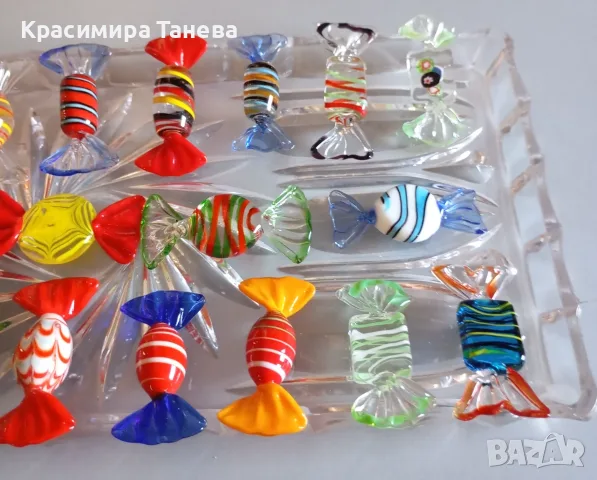 🌹 Стъклени бонбони .  ... Цена  :  3 €                 за бр ., снимка 5 - Декорация за дома - 56125666