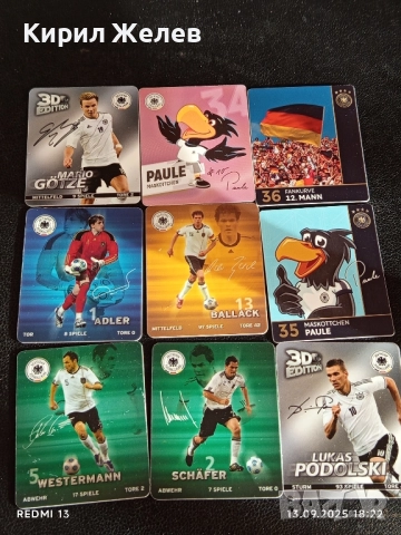 Колекционерски картички на футболисти ЛУКАС ПОДОЛСКИ,МАРИО ГЬОТЦЕ, МИХАЕЛ БАЛАК 51022, снимка 8 - Колекции - 51703280