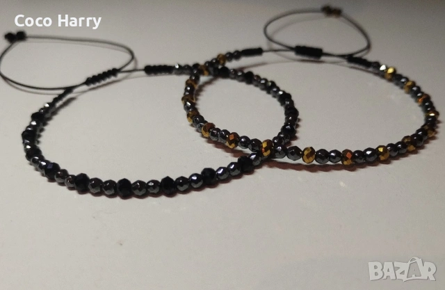 Гривна с фасетирани мъниста Хематит