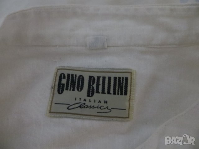 Мъжка риза с дълъг ръкав от лен Gino Bellini, снимка 3 - Ризи - 41312639