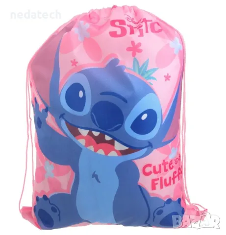 Раница с щампа Stitch „Cute & Fluffy“, 34x44.5см