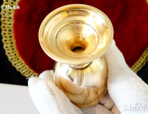 Бронзова чаша за ракия,лавров венец. , снимка 5 - Антикварни и старинни предмети - 51266371