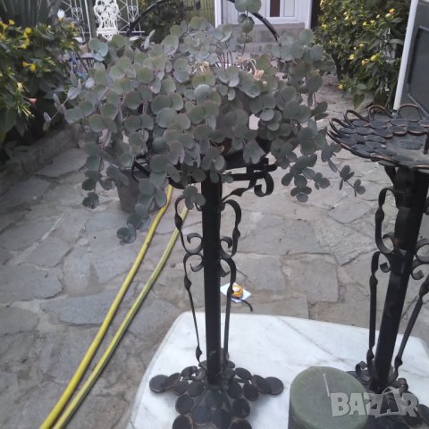 Ковано желязо лот свещник и цветарник , снимка 4 - Декорация за дома - 41968121