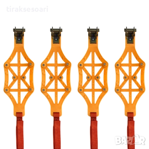 Вериги PVC – 8 броя комплект с метални шипове и аксесоари за лесен монтаж, снимка 2 - Аксесоари и консумативи - 51888697