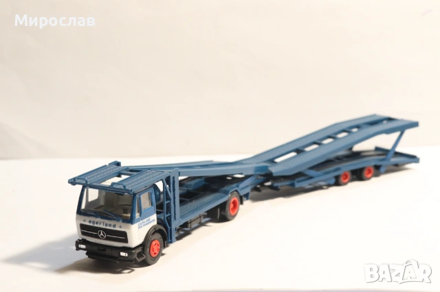 HERPA H0 1/87 MERCEDES BENZ АВТОВОЗ КАМИОН МОДЕЛ КОЛИЧКА, снимка 3 - Колекции - 53607035