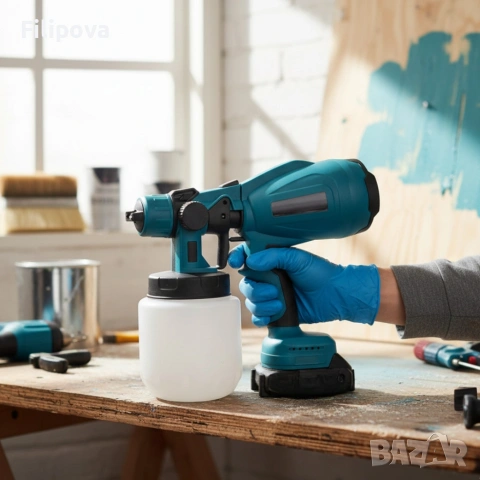 Акумолаторен и безжичен пистолет за боядисване , снимка 6 - Други инструменти - 53575888