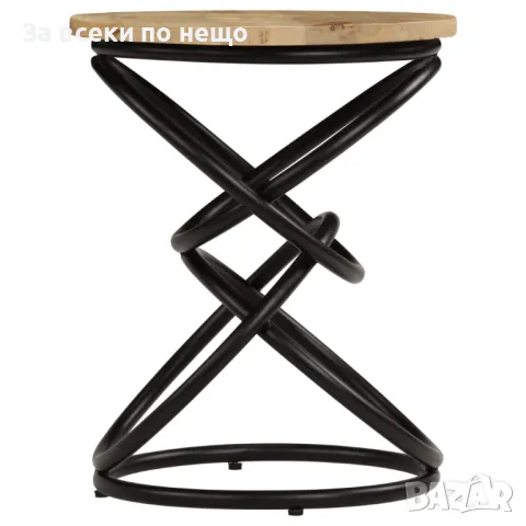 Крайна маса, мангово дърво масив, 40х50 см Код P518, снимка 6 - Маси - 50279391