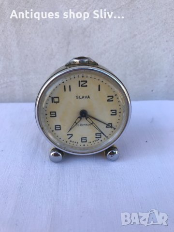 Винтидж настолен часовник Slava №0896, снимка 1 - Антикварни и старинни предмети - 34303044