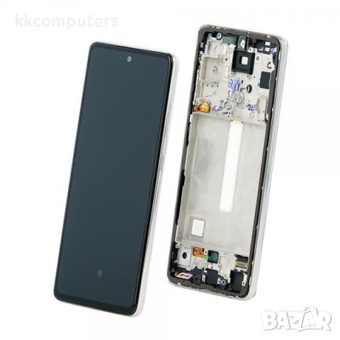 LCD Дисплей за Samsung SM-A528 / A52s 5G 2021 / GH82-26861D / GH82-26863D / Тъч скрийн / Бял / Ориги