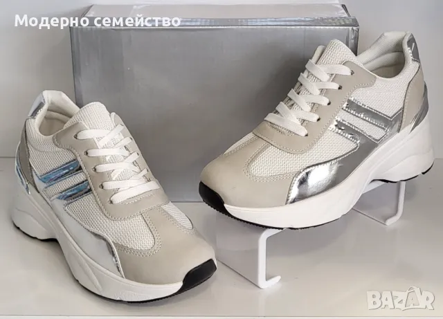 Дамски стилни маратонки с връзки , снимка 2 - Маратонки - 47518534