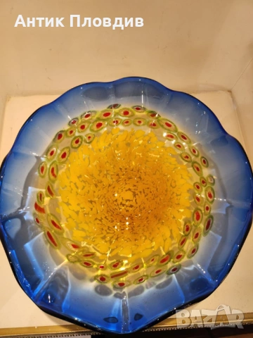 Фруктиера от художествено стъкло, снимка 6 - Декорация за дома - 53382412