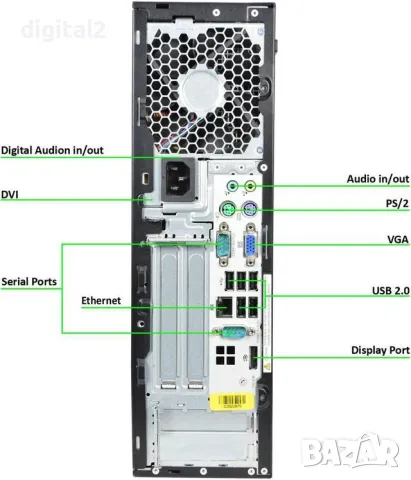 Компютър HP rp rp5800 Desktop PC i5-3570 ,RAM 8GB ,256SSD 24м Гаранция, снимка 4 - Работни компютри - 49634086