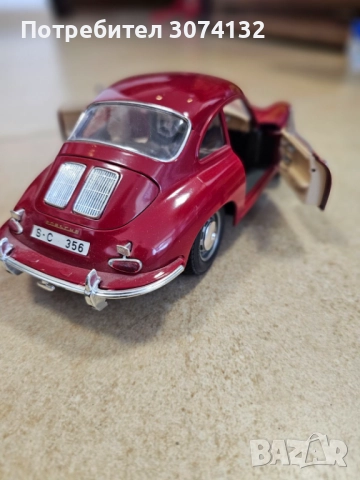 BBURAGO метална колекционерска количка модел Porshe 365 B 1965 година, снимка 4 - Колекции - 52447509