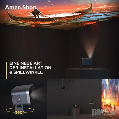 Висококачествен Проектор Jimveo 1080p Full HD  WiFi 6 и Bluetooth 5.2 Преносим проектор, снимка 14 - Плейъри, домашно кино, прожектори - 48419866